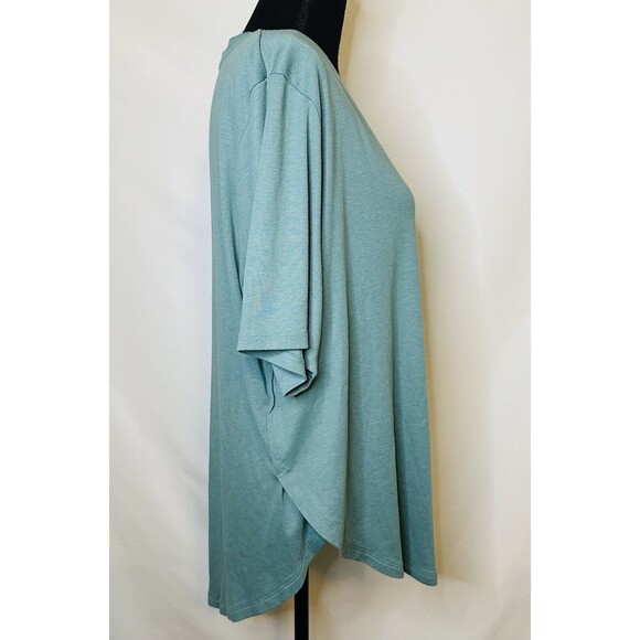 L.L. Bean Pima Cotton ReStore Short Sleeve Top Sea Pine Shirt‎ Women's XL NWT - Picture 4 of 11